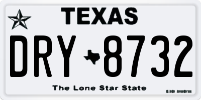 TX license plate DRY8732