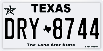 TX license plate DRY8744