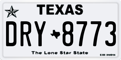 TX license plate DRY8773