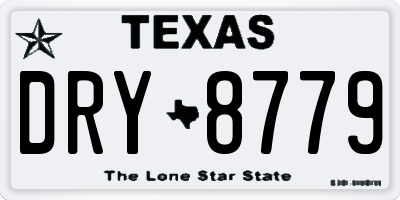 TX license plate DRY8779