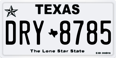TX license plate DRY8785