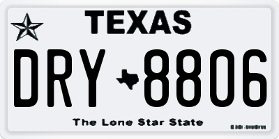 TX license plate DRY8806