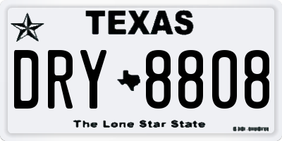 TX license plate DRY8808