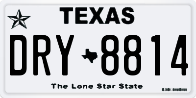 TX license plate DRY8814