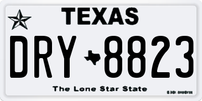 TX license plate DRY8823