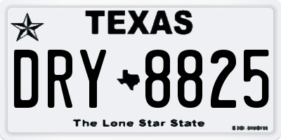 TX license plate DRY8825