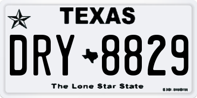 TX license plate DRY8829