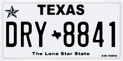TX license plate DRY8841