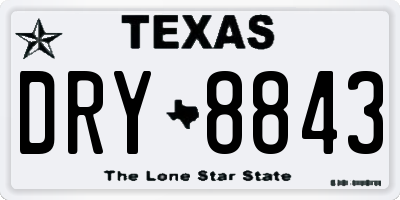 TX license plate DRY8843