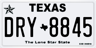 TX license plate DRY8845