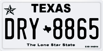 TX license plate DRY8865