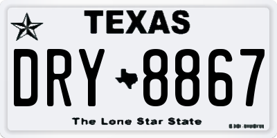 TX license plate DRY8867