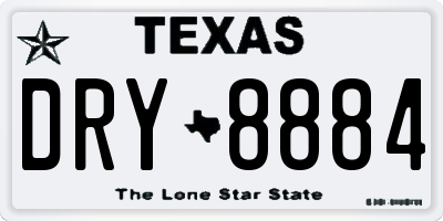 TX license plate DRY8884