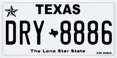 TX license plate DRY8886