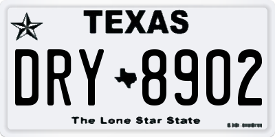 TX license plate DRY8902