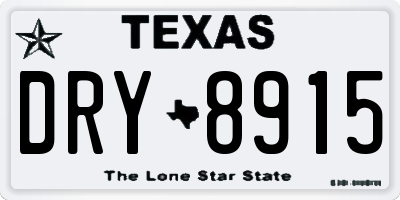 TX license plate DRY8915
