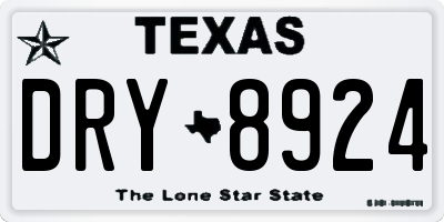 TX license plate DRY8924