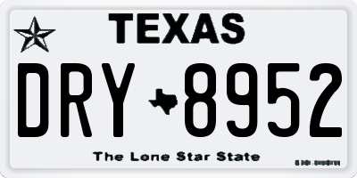 TX license plate DRY8952