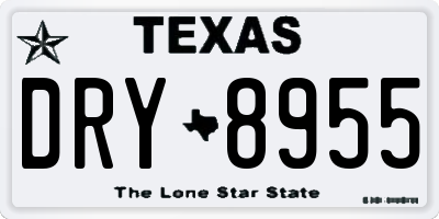 TX license plate DRY8955