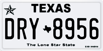 TX license plate DRY8956