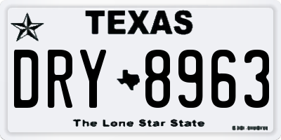 TX license plate DRY8963