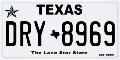 TX license plate DRY8969