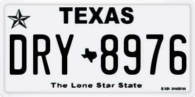 TX license plate DRY8976