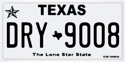 TX license plate DRY9008