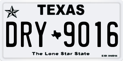 TX license plate DRY9016