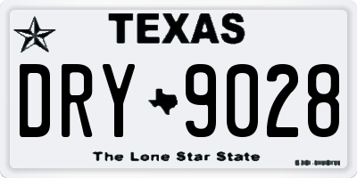 TX license plate DRY9028