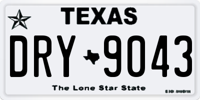 TX license plate DRY9043
