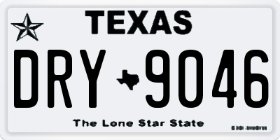 TX license plate DRY9046