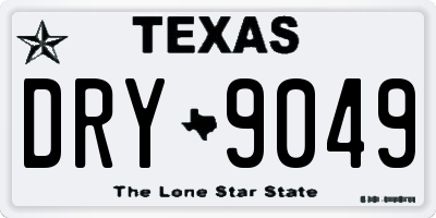 TX license plate DRY9049
