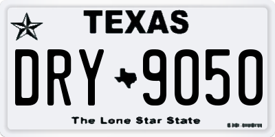 TX license plate DRY9050