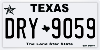 TX license plate DRY9059