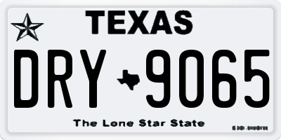 TX license plate DRY9065