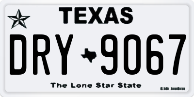 TX license plate DRY9067