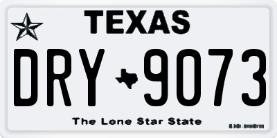 TX license plate DRY9073