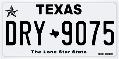 TX license plate DRY9075