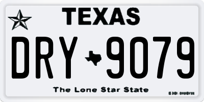 TX license plate DRY9079