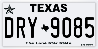 TX license plate DRY9085
