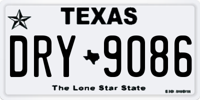 TX license plate DRY9086