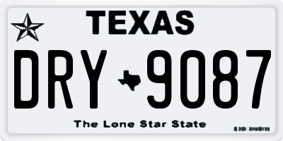 TX license plate DRY9087