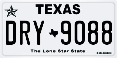 TX license plate DRY9088