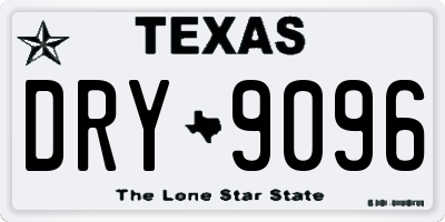 TX license plate DRY9096
