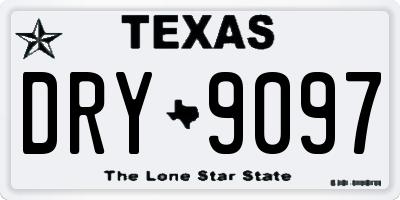 TX license plate DRY9097