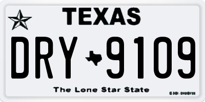 TX license plate DRY9109