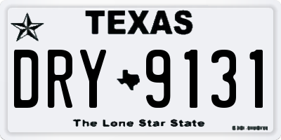 TX license plate DRY9131