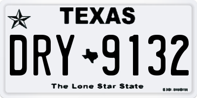 TX license plate DRY9132
