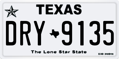 TX license plate DRY9135